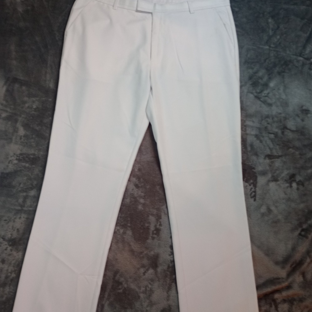 G/FORE Pants Mens 38x33 White Performance Golf Trousers Logo Back Pocket Stretch